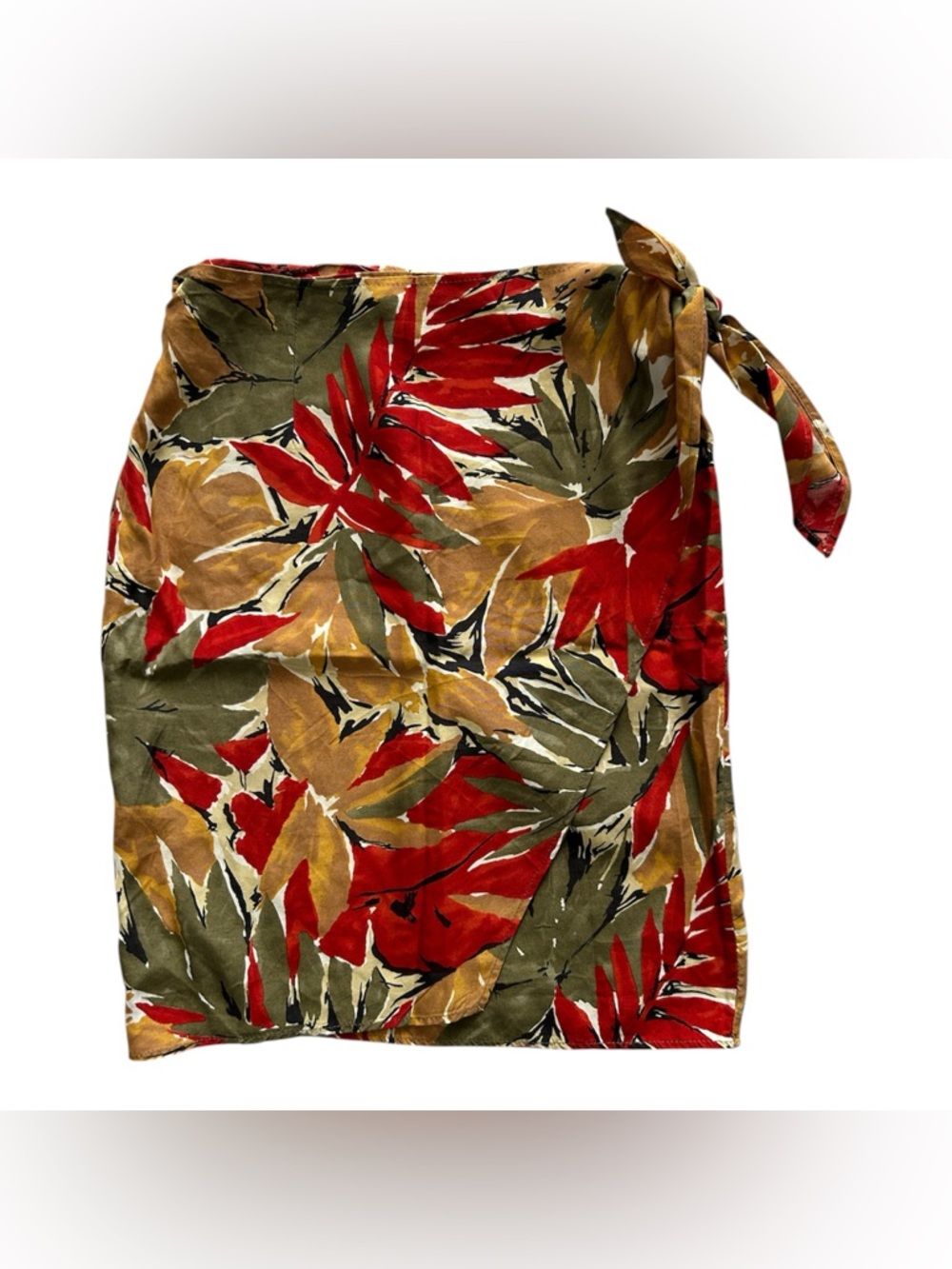 Vintage Tropical Floral Wrap Skirt by Rumours - Size M - Picture 12 of 12